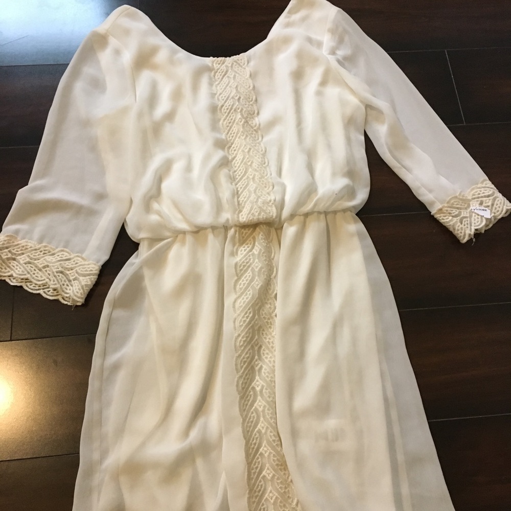 Off white mini dress
